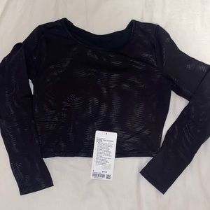 LULULEMON WUNDER TRAIN CROPPED LS
